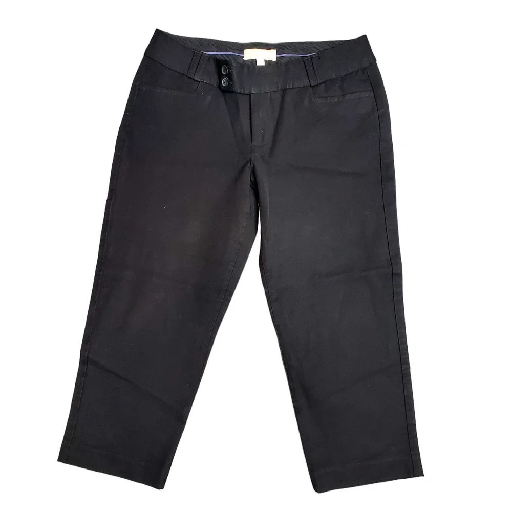 Banana Republic Martin Fit Black Capri Pants